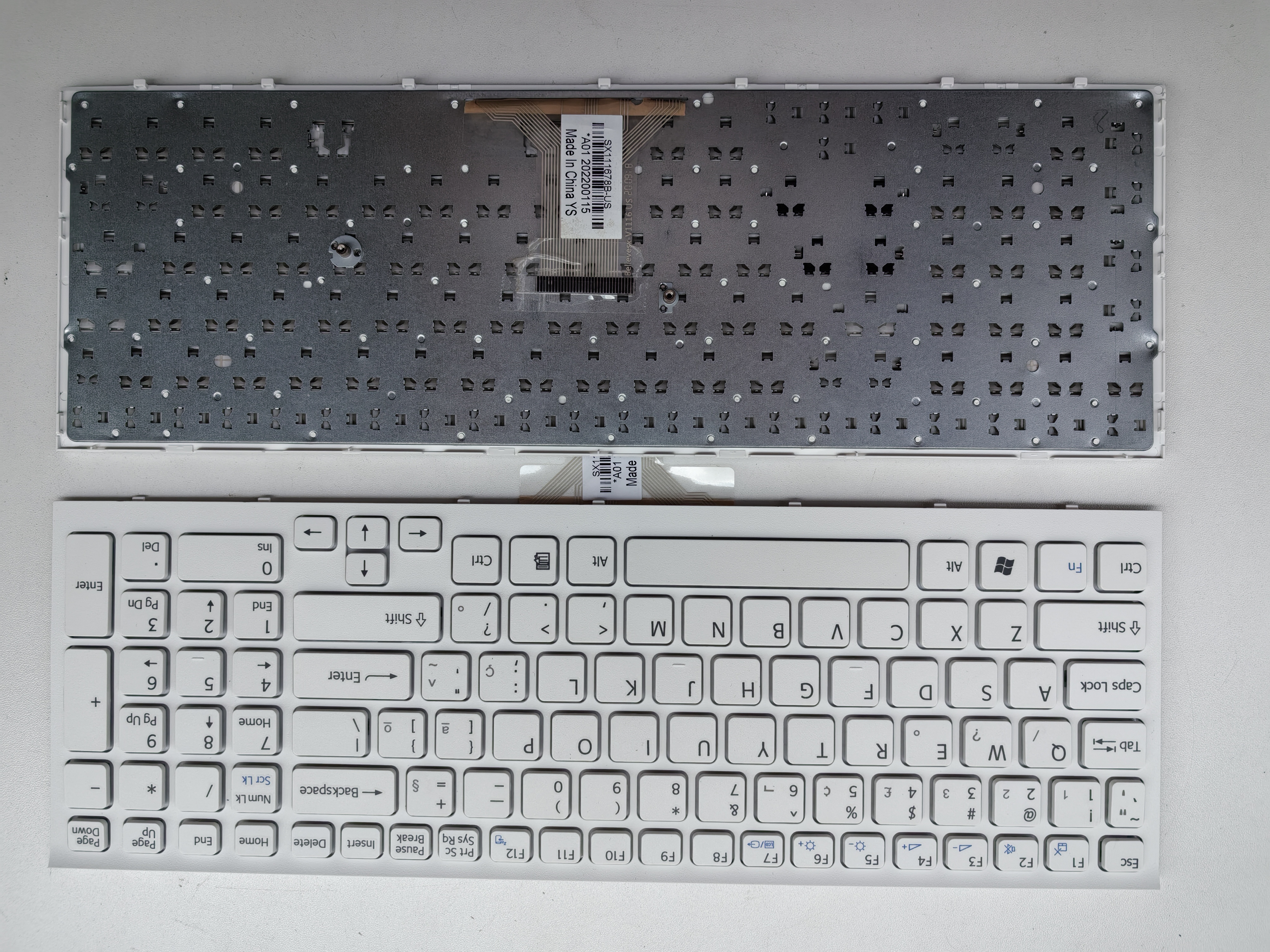 Picture of New Replacement Laptop Keyboard For SONY EB/VPC-EB small carriage return WHITE FRAME BLACK (OEM) BR Layout